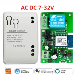 Smart WiFi Garage Door Controller with Timer and Voice Assistant Integration (7-32V and Shell)