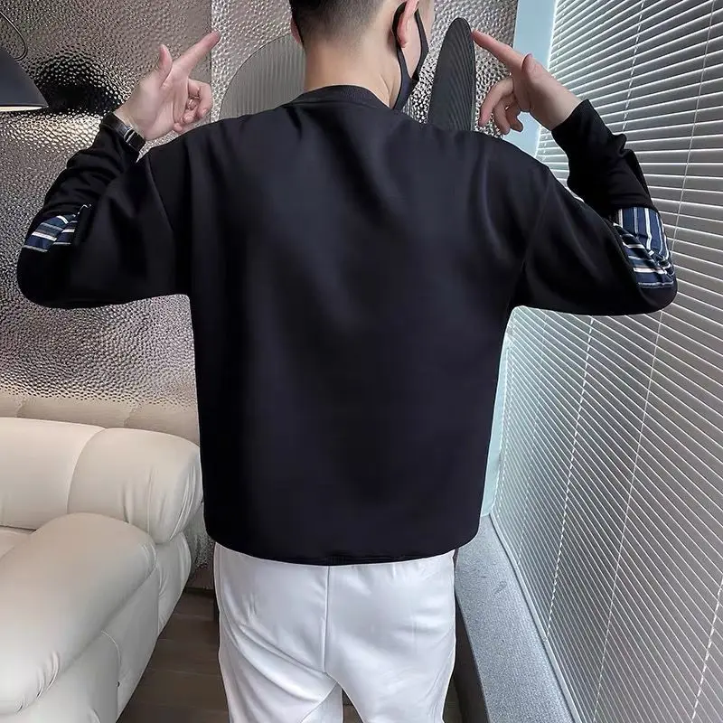Fashion O-Neck Printed Loose Casual Sweatshirts Men's Clothing 2023 Autumn Winter Oversized All-match Tops Korean Sweatshirts
