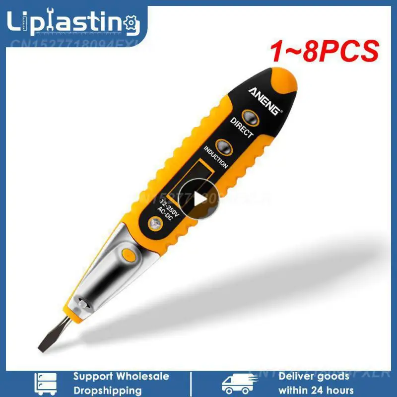 

1~8PCS Digital Test Pencil Tester Electrical Voltage Detector Pen LCD Display Screwdriver /DC 12-250V for Electrician Tools