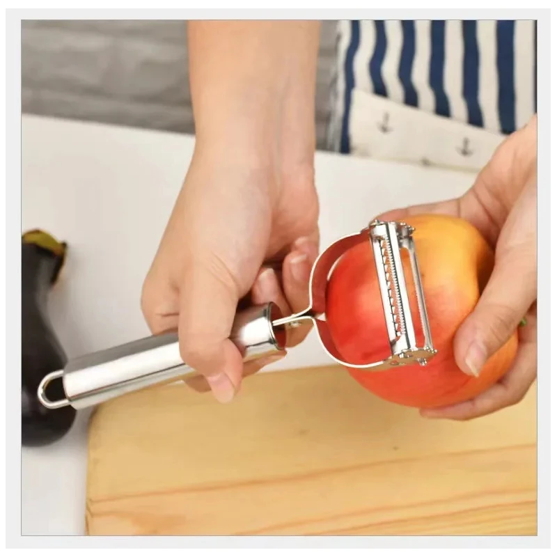 

Kitchen Vegetable Peeler Stainless Steel Melon Planer Double-Head Peeler Household Multiple-Function Fruit And Vegetable Peeler