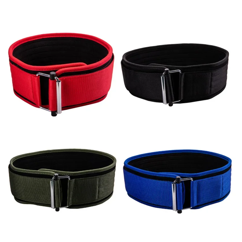 Self-locking Buckle Weightlifting Belt Adjustable Nylon Fitness Workout Belts for Men and Women Squatting Lifting Back Support 6