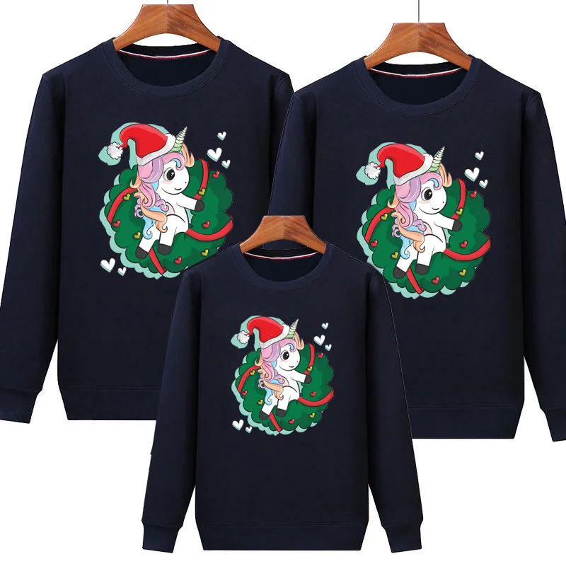 Conjuntos familiares a juego de invierno 2024 Sudadera navideña Suéteres de Año Nuevo Jersey de madre, padre, hija, hijo, pareja Jersey para niños