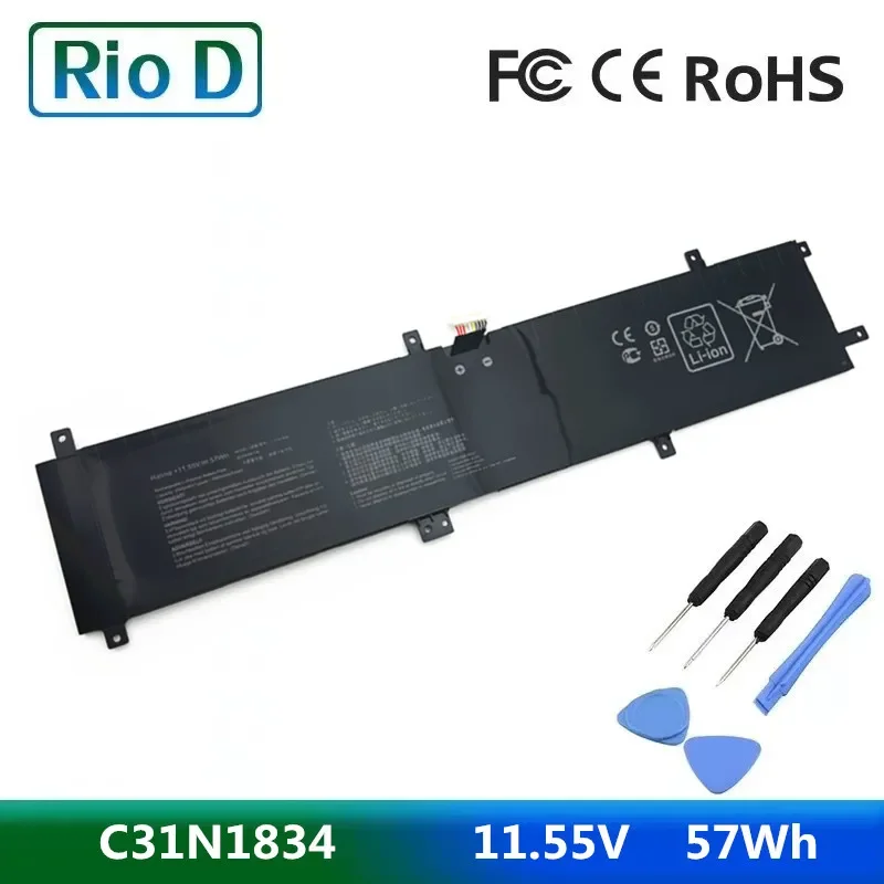 

C31N1834 Аккумулятор для ноутбука ASUS ProArt StudioBook Pro 17 W700G W700G3T W700G1T W700G2T H700 H700GV 11,55 V 57WH