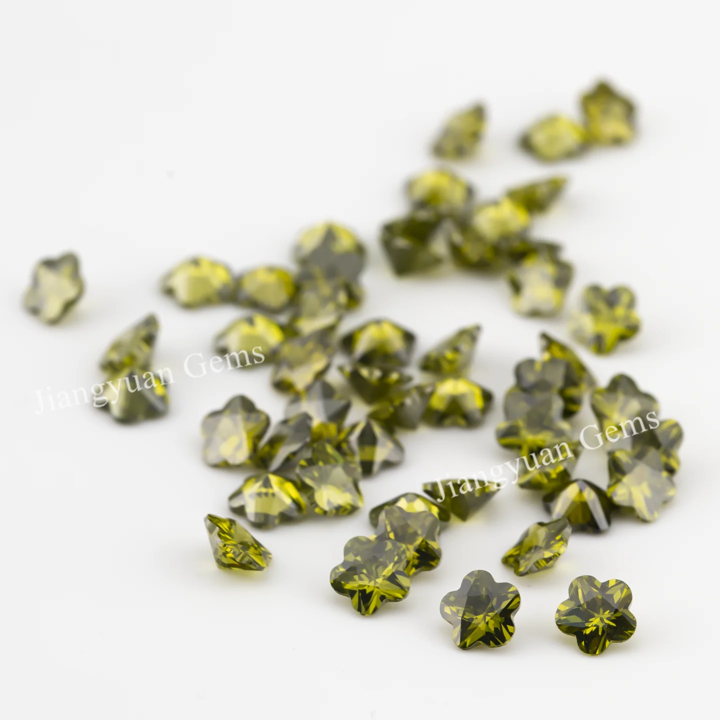 Größe 3x3mm ~ 10x10mm 5A Zirkon Blumenform Verschiedene Farben Zirkonia Stein Lose CZ Synthetischer Edelstein für die Schmuckherstellung – Detail 23