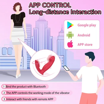 Long Distance Control APP Vibrator for Women Wearable G Spot Clitoris Stimulator Vibrating Bluetooth Remote Dildo Sex Toys Adult 3