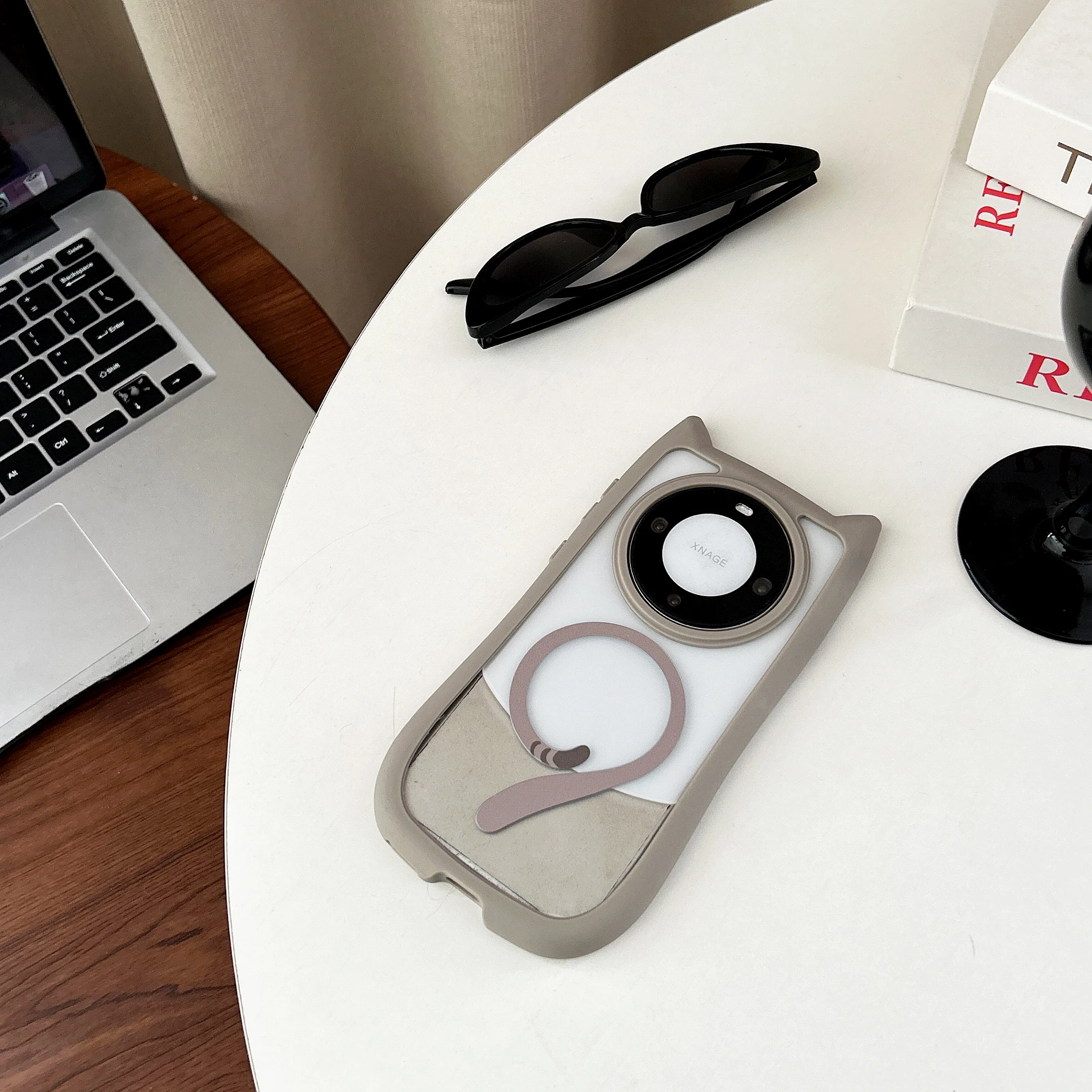 Magnetic Cat Ear Transparent Shockproof Case