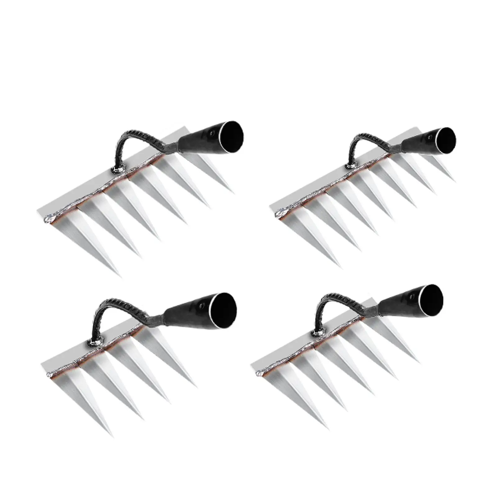 Garden Hand Rake Metal Weeding Rake for Loosening Tilling Soil Backyard
