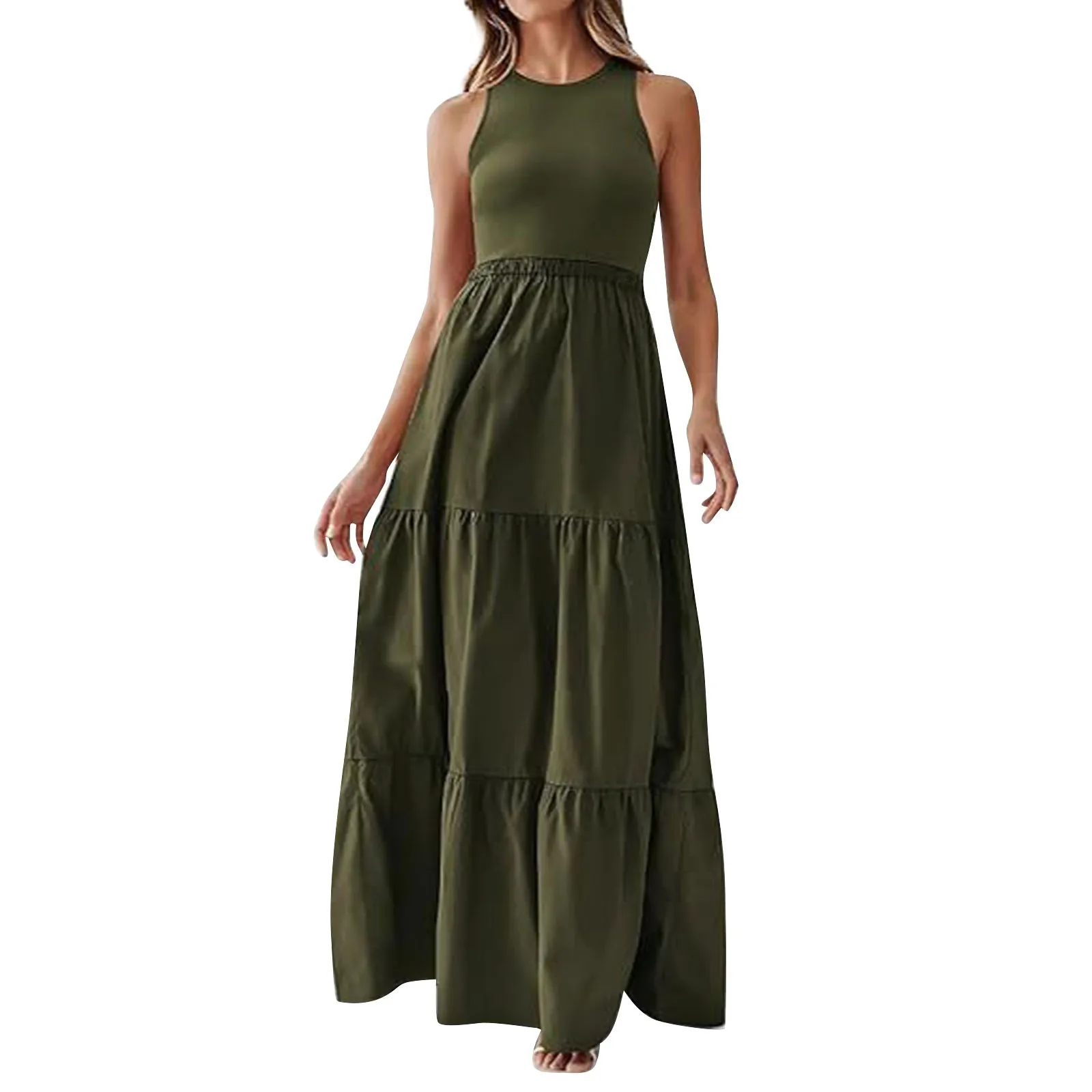 Robe Bohème Femme Été PADOLA - Maxi Robe Florale à Bretelles Avec Poches