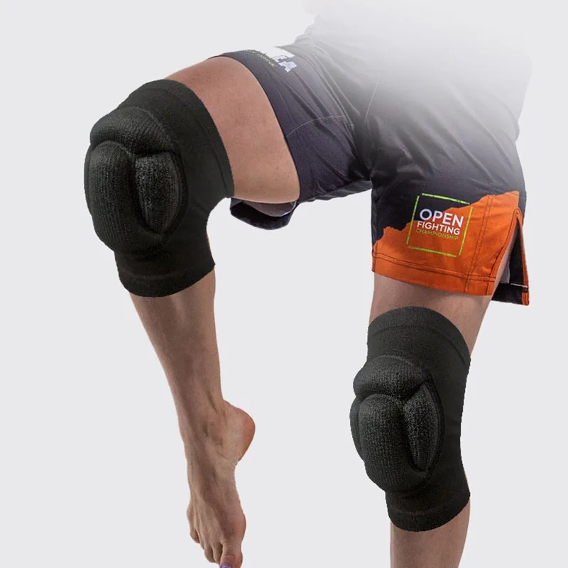 1PC Thickened protection Sports Kneepad Men Elastic Knee Pads Support Fitness Gear Basketball Brace Protector Male NonSlip Pads