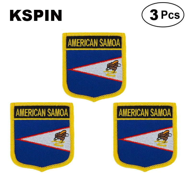 

Amercian Samoa Shiled Shape Flag Patches National Flag Patches For Cothing DIY Decoration