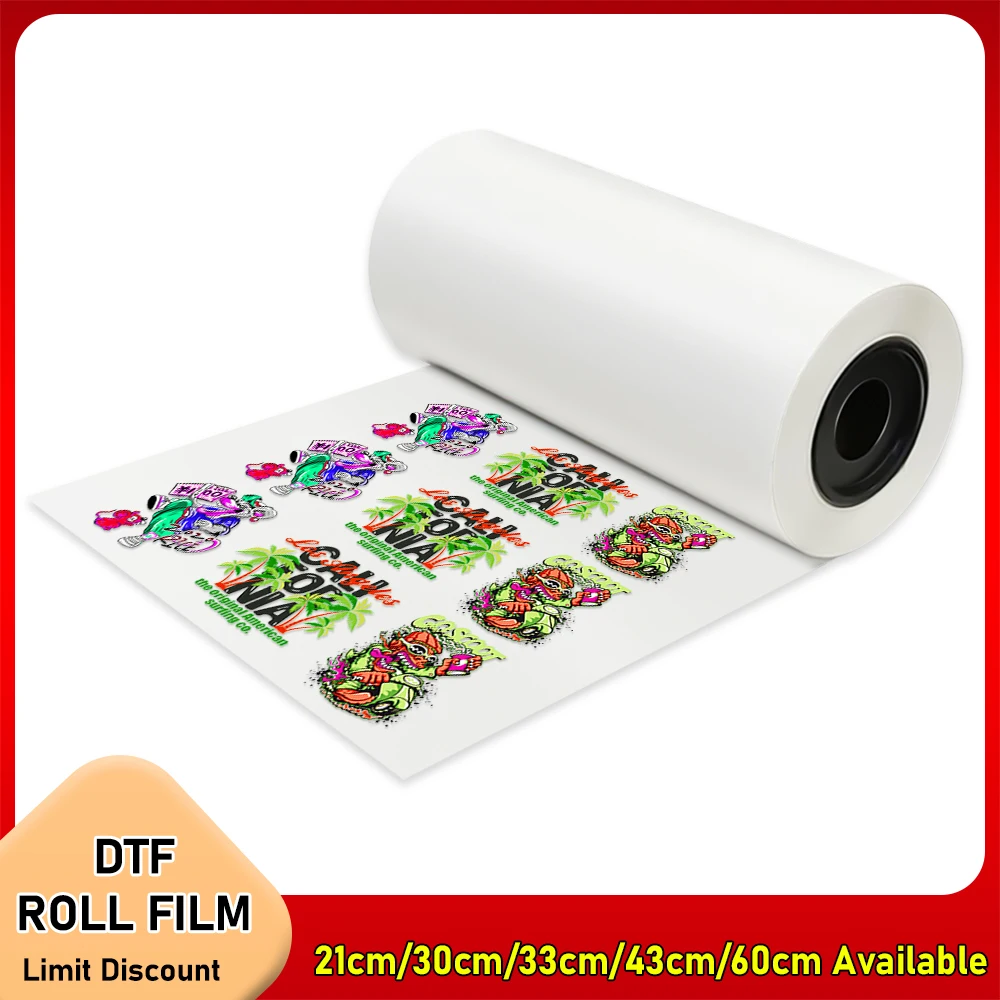 DTF Film Rolls (Triple Coated, Cold Peel), DTF Transfer Rolls for DTF  Printers