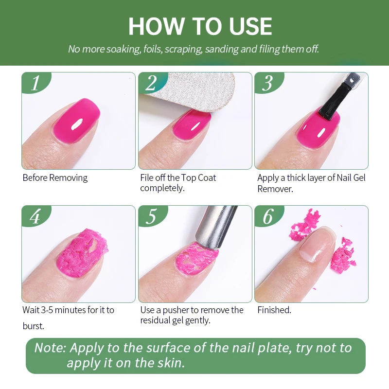 UR SUGAR 50ml Magic Fast Remover Gel Nail Polish Varnish Soak Off UV Cleaner Function Gel Remove Tool Nail Art For Manicure 5