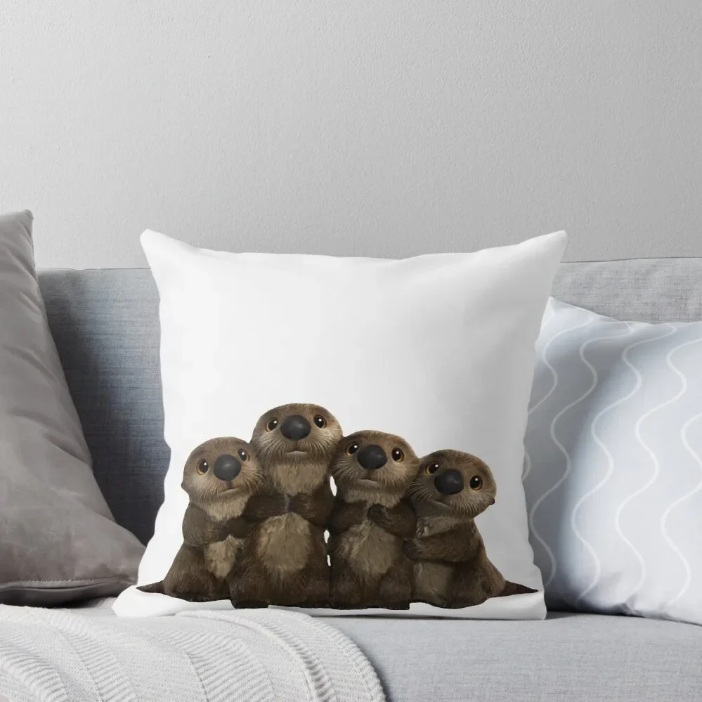 

CUTE OTTERS Throw Pillow