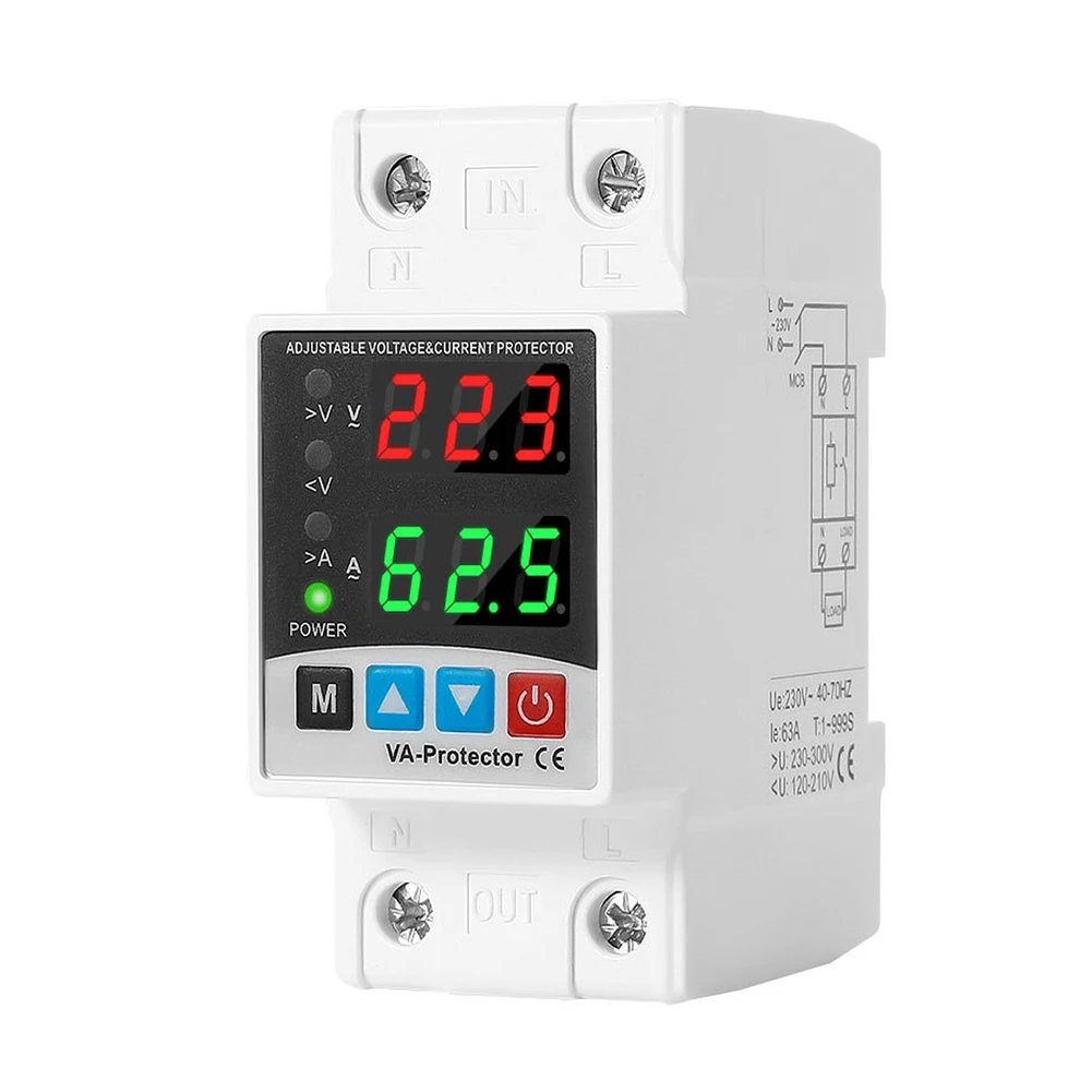 전류 보호 디지털 차단기 PC 재질 하우징 자동 재설정 기능 다용도 조정 가능한 설정 도구 그림과 같이