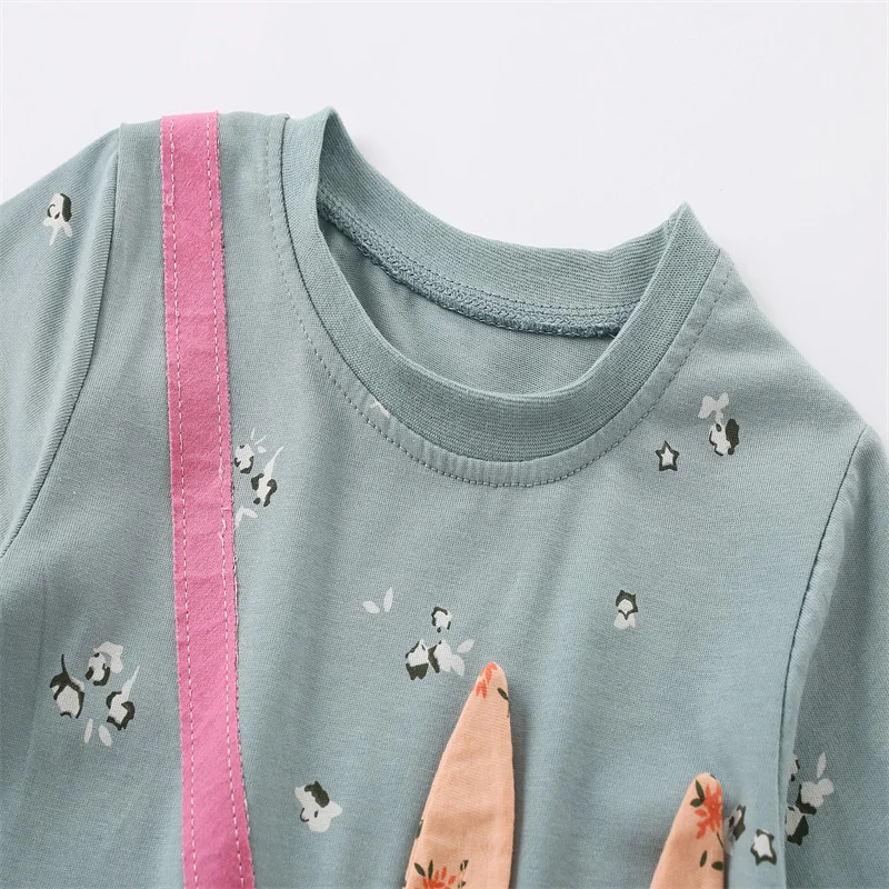 Jumping Meters 2-7T Real Bag Girl Long Sleeve Girls T Shirts Kids Autumn Spring Kids Boys Clothes Fashion Dots Toddler Shirts 2