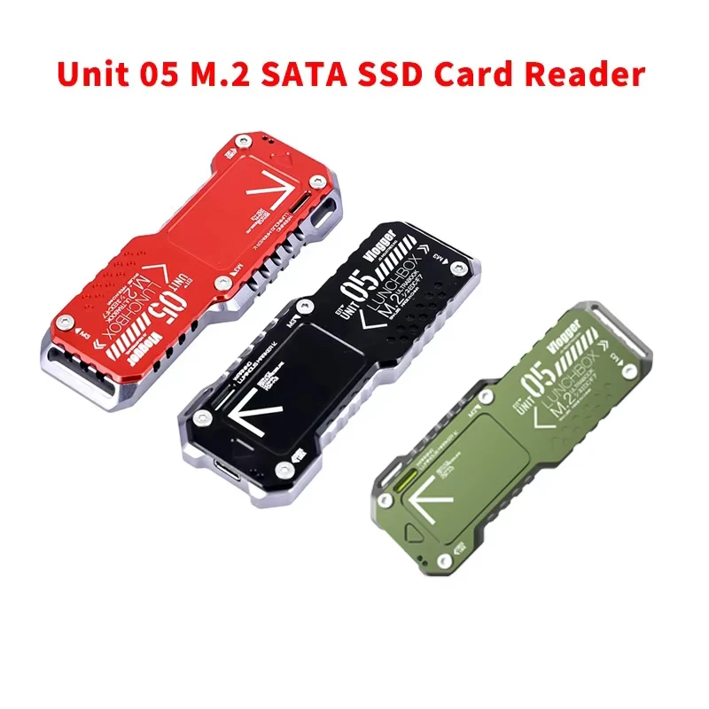 Vlogger Unit 05 M.2 SATA SSD Card Reader Hard Disk Box Dual Protocol USB3.1 Gen2 External Nvme Reader