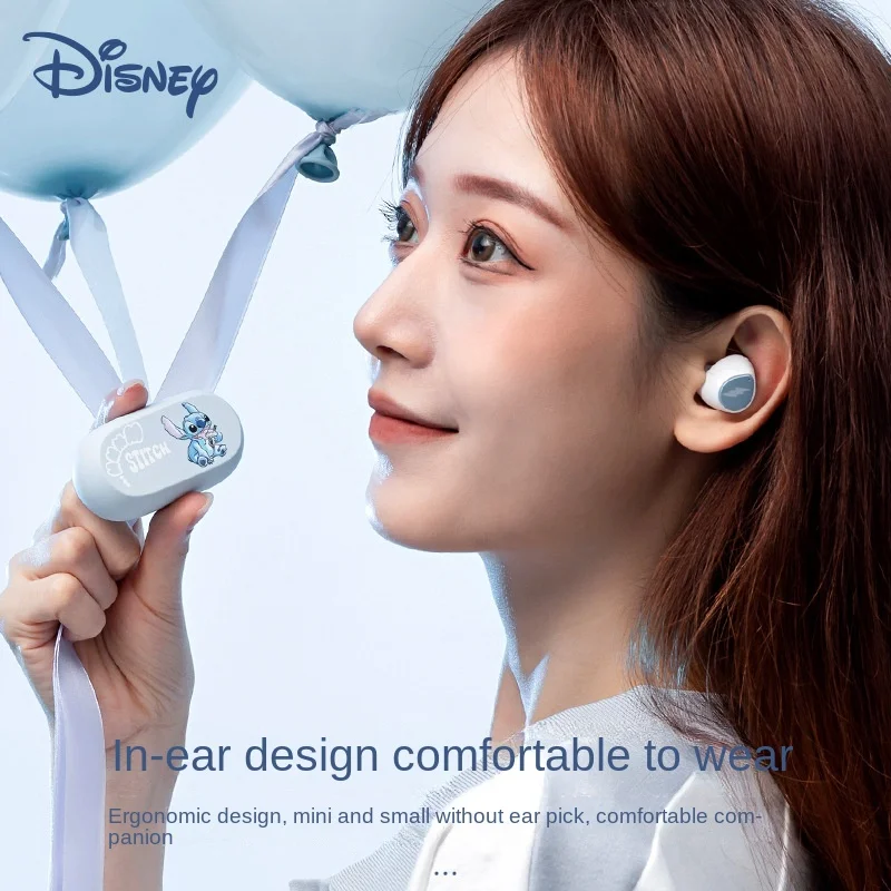 Disney-Écouteurs sans fil Stitch pour enfants, écouteurs, casque de sport,  moniteurs antibruit, casque Bluetooth, nouveau joueur, chaud