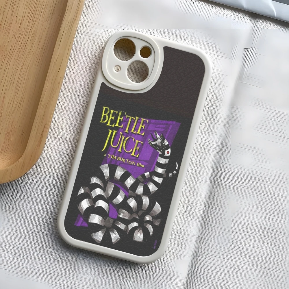 thumbnail image 1 of Movie B-Beetlejuice Phone Case For iPhone 15 16 14 11 12 13 lambskin silicone Pro Max Mini X XR XS 7 8 Plus cover, 1 of 5