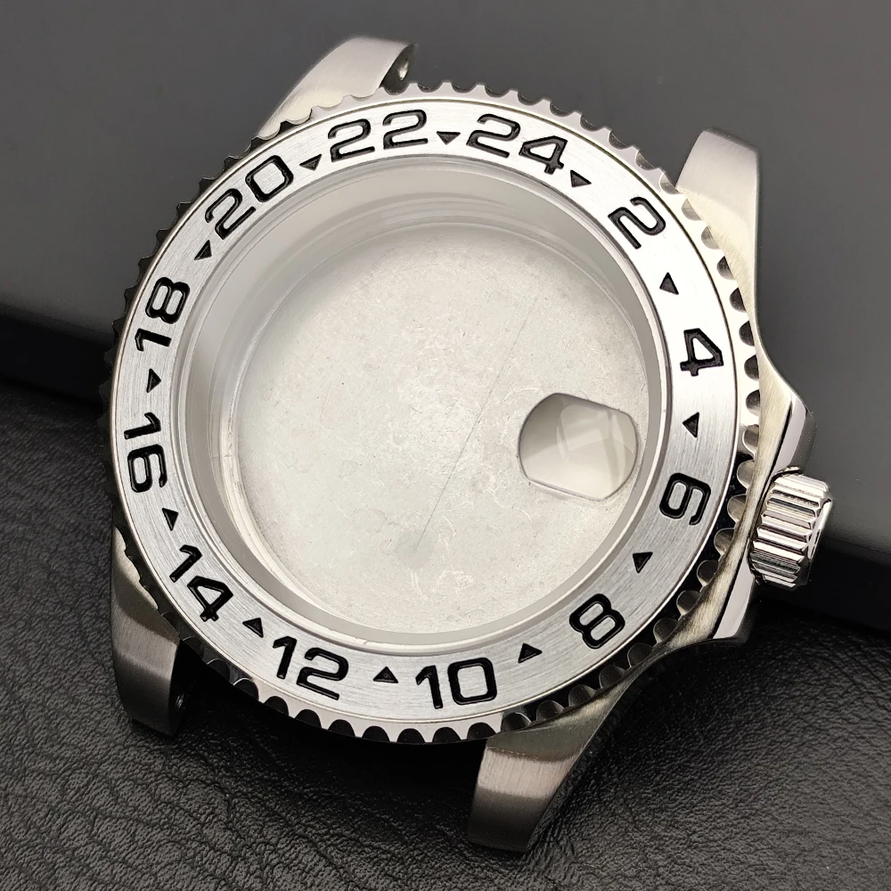 Premium 40.5MM Sapphire Glass GMT Case with Bidirectional Rotating Bezel for 28.5MM Dial and 20mm Strap