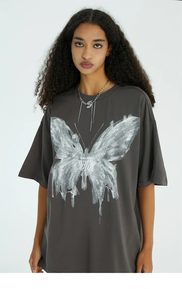 【VETEZE】25SS★ AubeA X-ray Butterfly Pigment T-shirt MUSINSA | VETEZE OBE X-RAY BUTTERFLY PIGMENT T-SHIRT (GRAY)