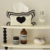Nordic Ins Heart-pattern Knitted Tissue Bag Living Room Table Tissue Box Paper Storage Desktop Decorative Tissue Case Paper Box 4
