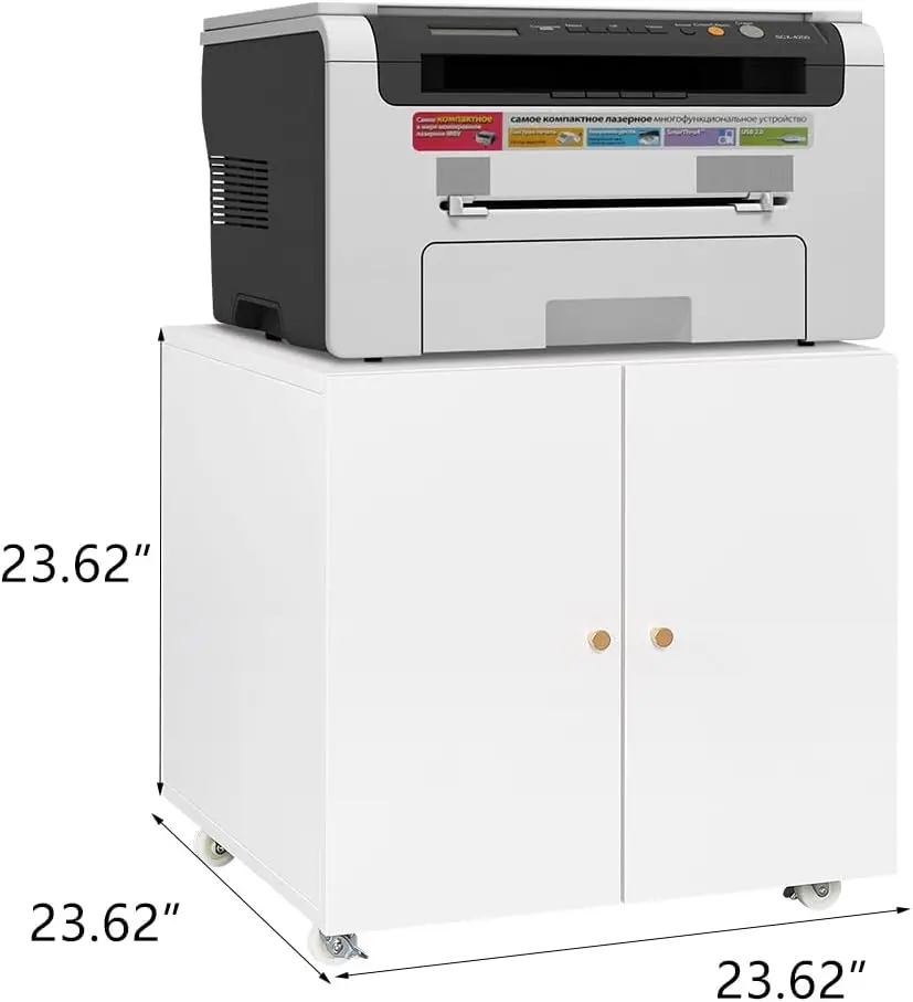 TH-00054-3 Mobile File Cabinet, 23.6inch, White