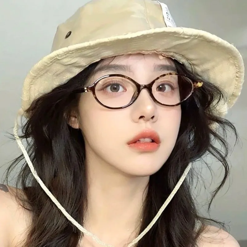 Anti Blue Light Glasses Y2K Oval Anti Blue Light Blocking Glasses Women's Clear Anti Radiation Filter Glasses