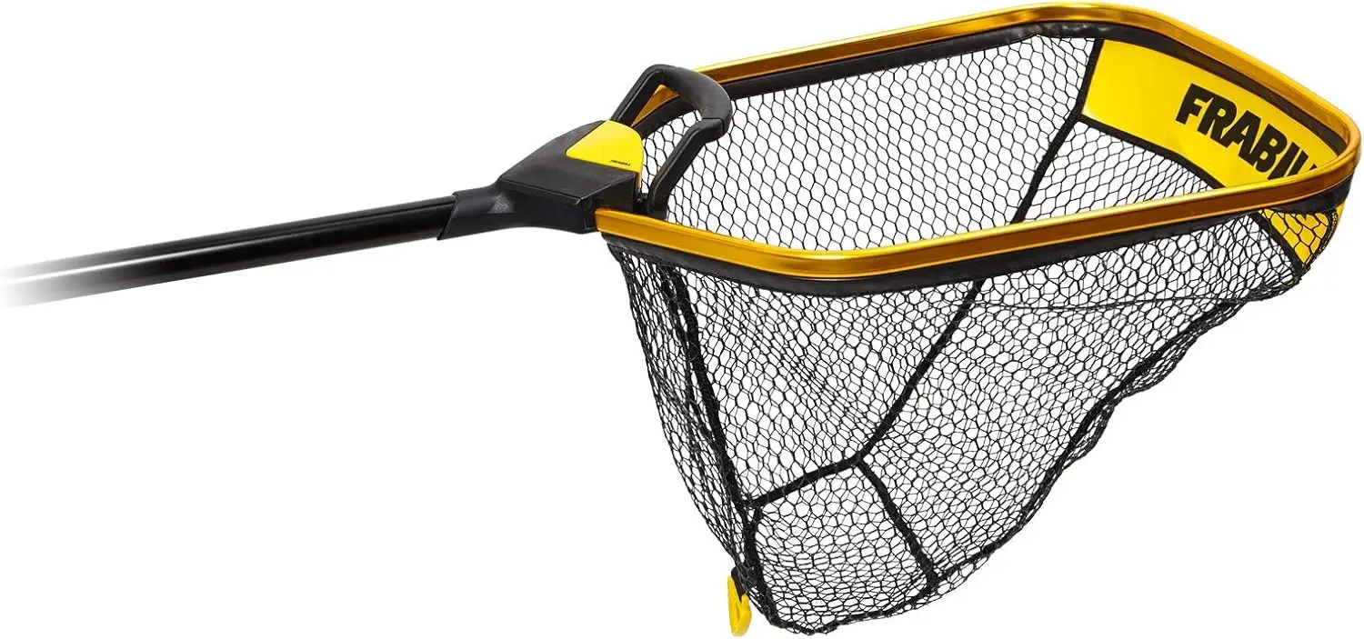 Trophy Haul Fishing Net Premium Landing Net with Built in Light and Sliding Handle for Saltwater and Freshwater Fish