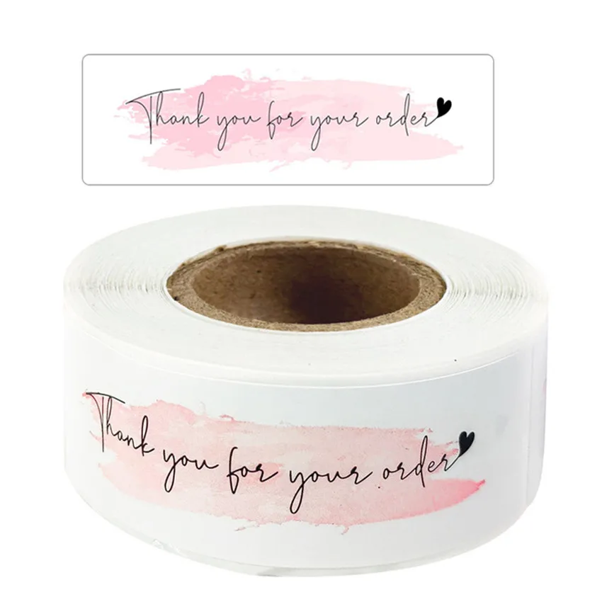 Thank you for your shopping Stickers Pink Business Gifts Seal Labels Stationery