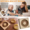 3d Wooden Flower Shape Pastry Mold Christmas Party Cake Biscuits Stamp Embossing Mould Hand Press Baking Cookie Cutter Diy Tools 5