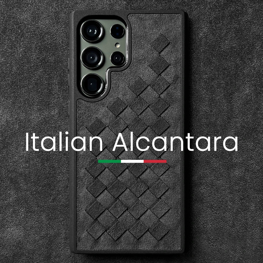 ALCANTARA Weave Case for Samsung Galaxy S23 Ultra S22 S21 FE Plus