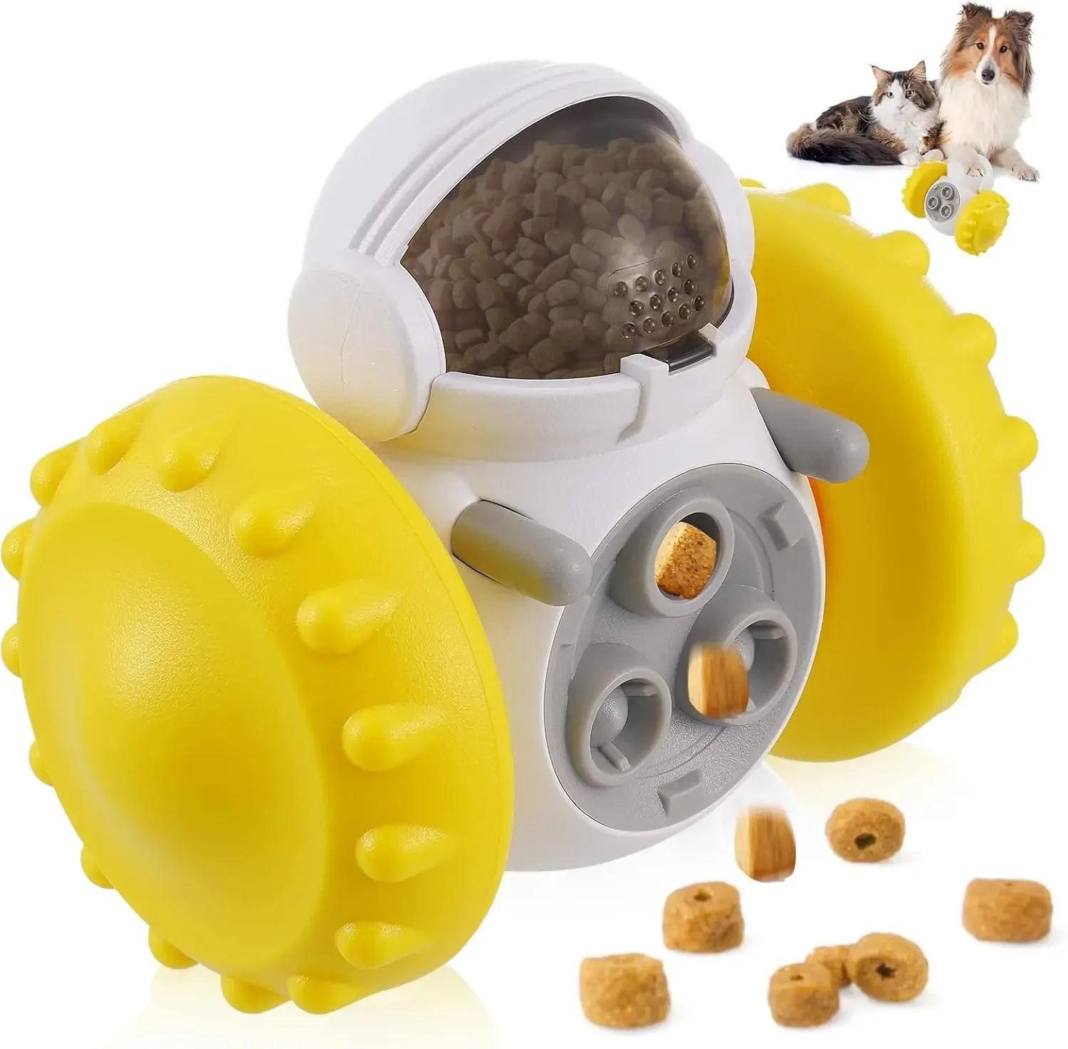 

Dog Treat Leaking Toy Tumbler Interactive Toys Puppy Cat Slow Food Feeder Dispenser IQ Training Accessories For Small Big Dogs