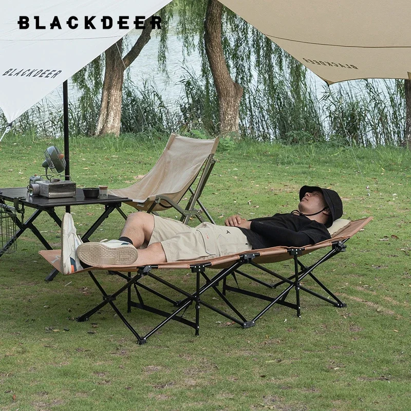 

BLACK-DEER New Camping Mat Sturdy Comfortable Portable Folding Tent Bed Cot Sleeping Oxford Outdoor Camping Bed