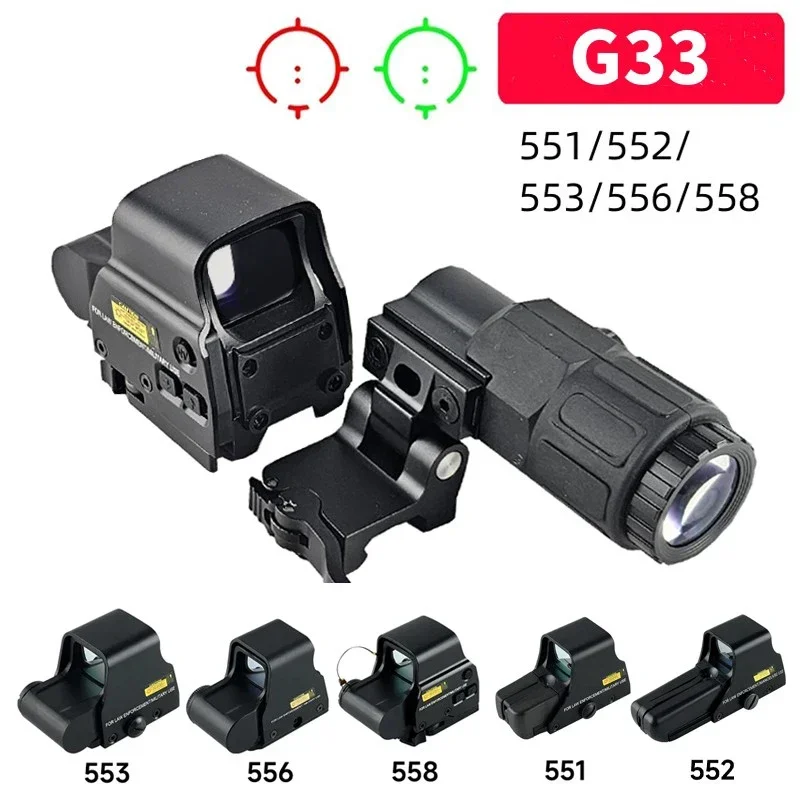 

558 Reflection Hologram Sight G33 Amplify Scopes with Switch To Side Quick Detachable Scope for Hunting Red Dot 551 552 553 556