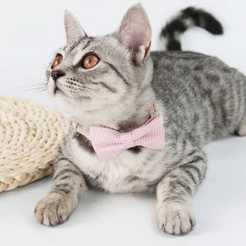 Cute Adjustable Cat & Dog Collar with Bow Tie 2