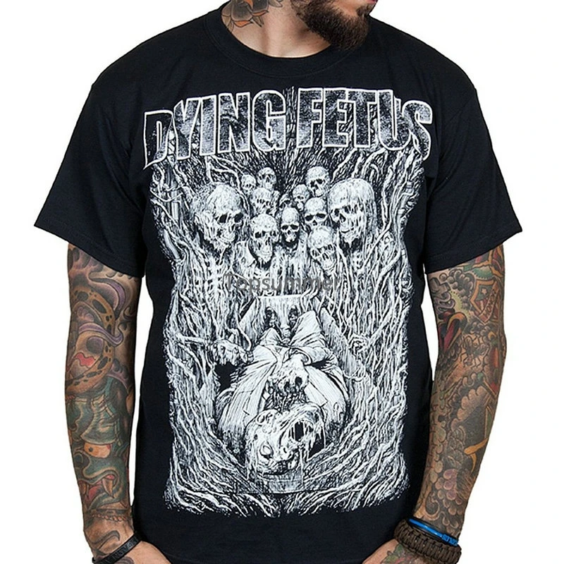 

Business Shirts Premium Crew Neck Dying Fetus Men'S Treachery Short Sleeve T-Shirt Short Sleeve Tee Shirts For Men
