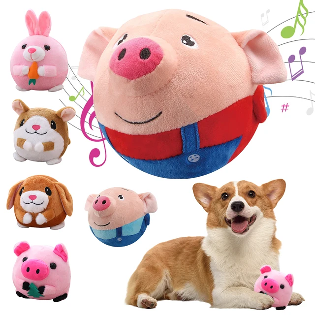 S9d2dd90e5e4d476a96056d05ef6ea907s.jpg Plush Automatic Bouncing Toys Bite Resistant Funny Interactive Squeaky Toys Talking Self-Moving for Small Medium Dogs