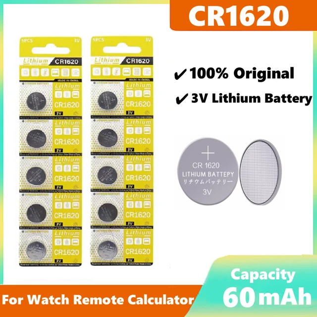 Environmental Protection Button Battery  Cr1620 3v Lithium Coin Battery -  New 10pcs - Aliexpress