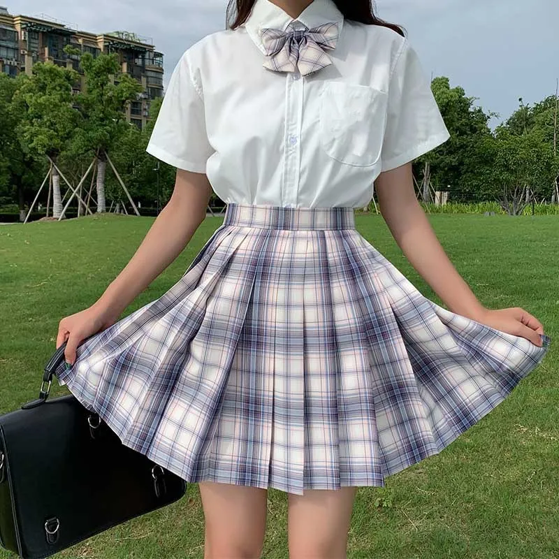 plaid skirt New Korean version of pleated skirt 2022 high waist summer women's skirt sexy plaid mini skirt dance skirt brown skirt