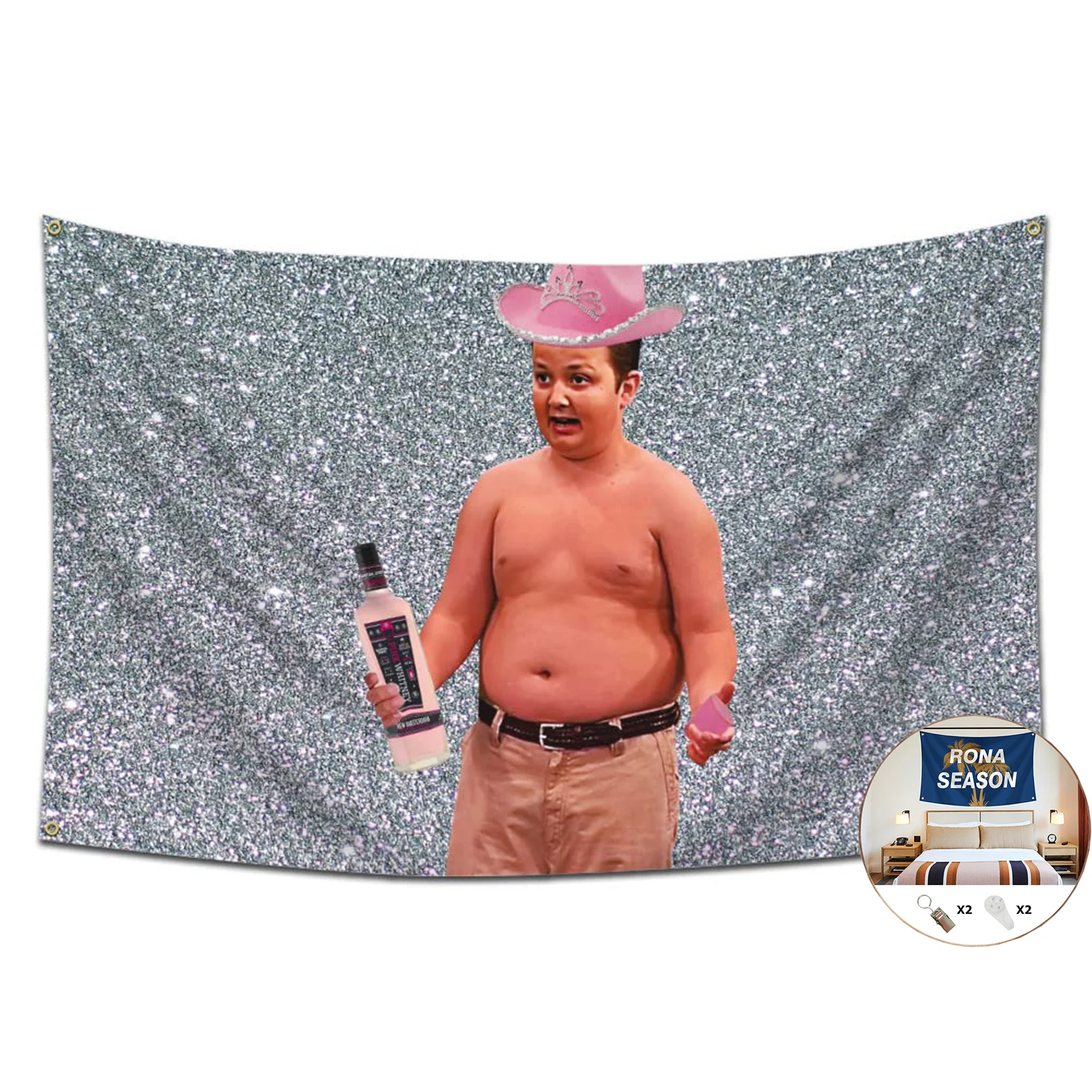 Gibby I Carly Flag Tapestry Man Cave Wall Flag for College Dorm
