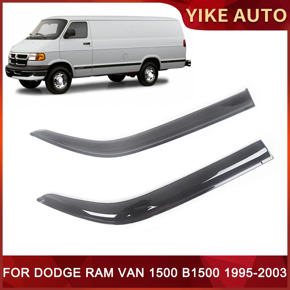 

Window Visor for DODGE RAM VAN 1500 B1500 1995-2003 Weathershie Door Visor Wind Sun Rain Guards Side Window Wind Deflectors Auto