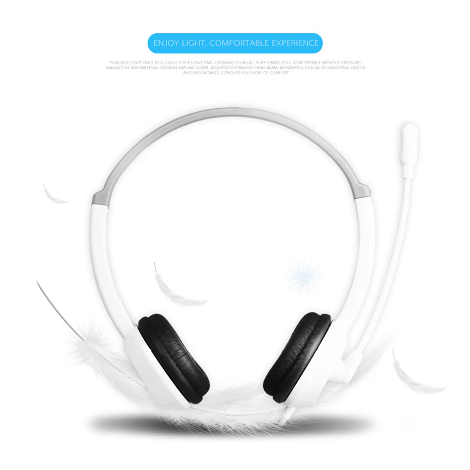 게이머를 위한 전문 유선 스테레오 헤드셋 PC 노트북 데스크탑 부드럽고 피부 친화적인 이어패드 뛰어난 주변 소음 차단