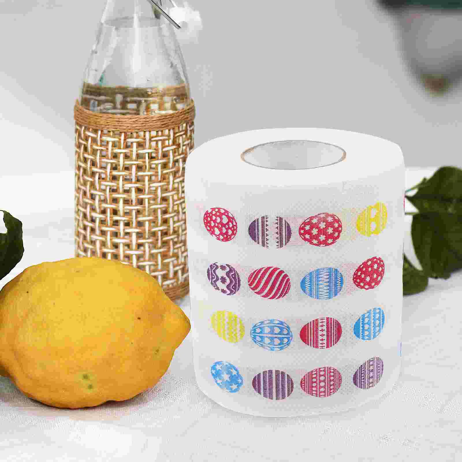 2 Rolls Lunch Napkin Paper Kitchen Tissue Toilet Easter Bathroom Accessory Printed Bracket Cute
