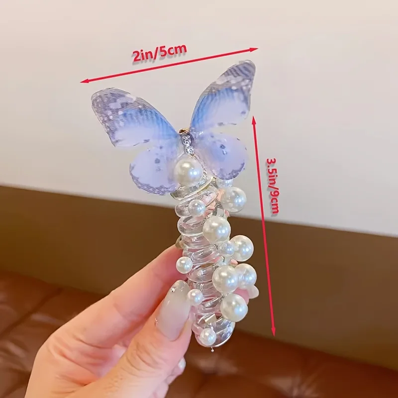 Sweet Butterfly Rose Hair Hoop - Children's Braided Hair Rope & Headwear Accessory