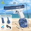 Electric Light Auto Burst Water Gun Firing Pistol Cannon Toys Summer Outdoor Shooting Game Fight Toys for Children Boy Gift 6