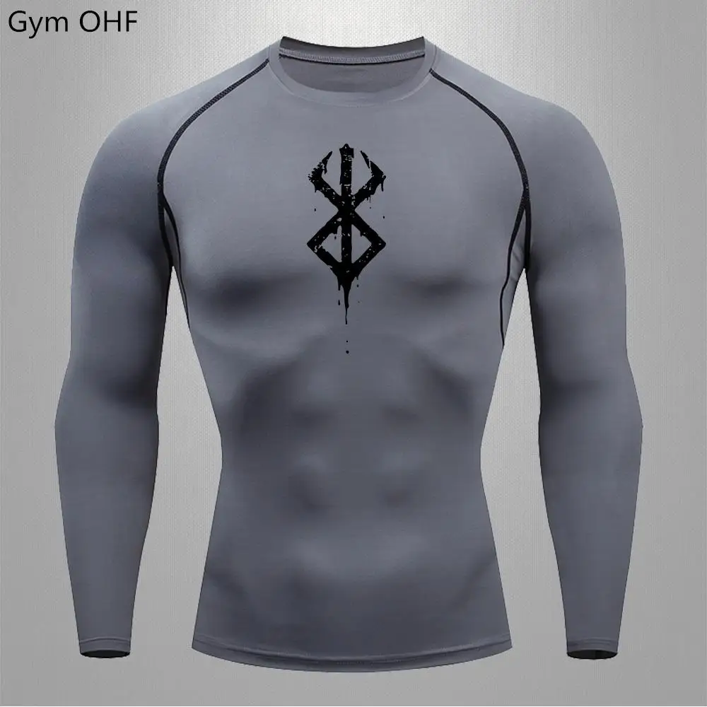 Berserk Anime Quick Dry Men's Compression T-Shirt - Summer Short Sleeve Sports Top