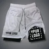 Custom Compression Shorts Men Gym Athletic Pants Your Logo Fitness Sportswear Personalized Double Layer Quick Dry Sports Shorts 3