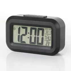 Sleek Multifunctional LED Alarm Clock (Black 1pc)