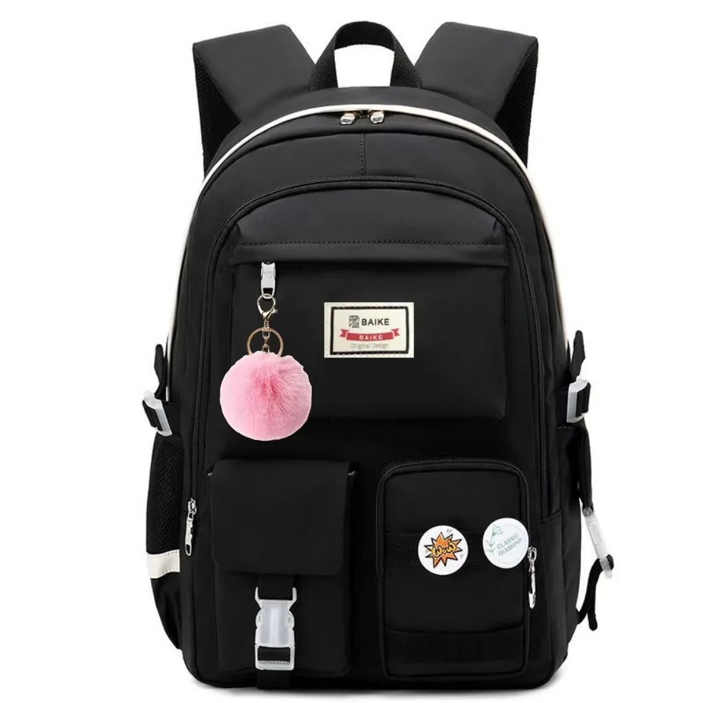 Oxford Cloth Waterproof Middle and High School Students School Bag on Both Shoulders To Produce Large Capacity