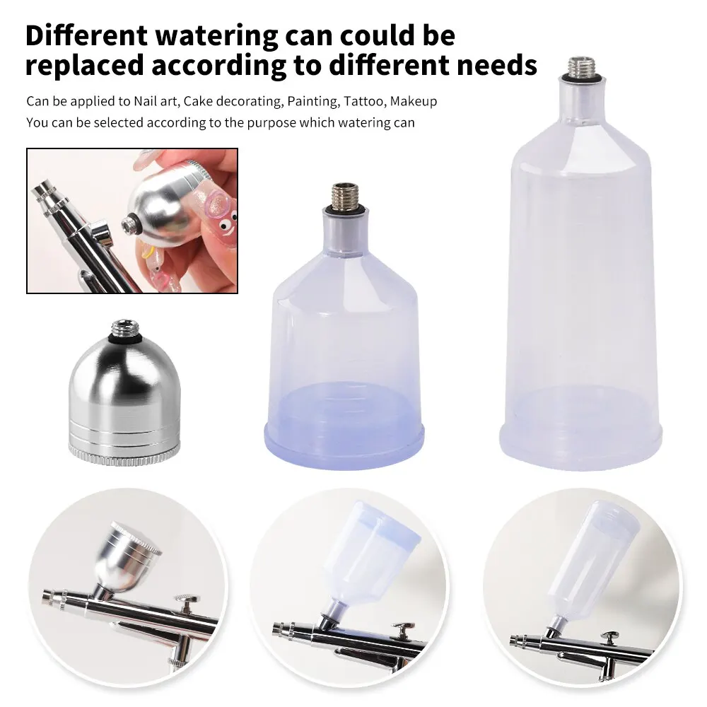 Aerografo Professionale 3 Velocità - Per Nail Art, Trucco, Cake Design E Tatuaggio, Kit Completo Pronto All'Uso - Foto 9